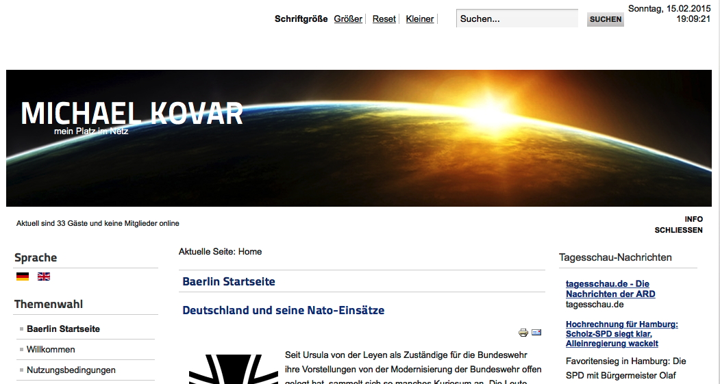 Webseite Kovar